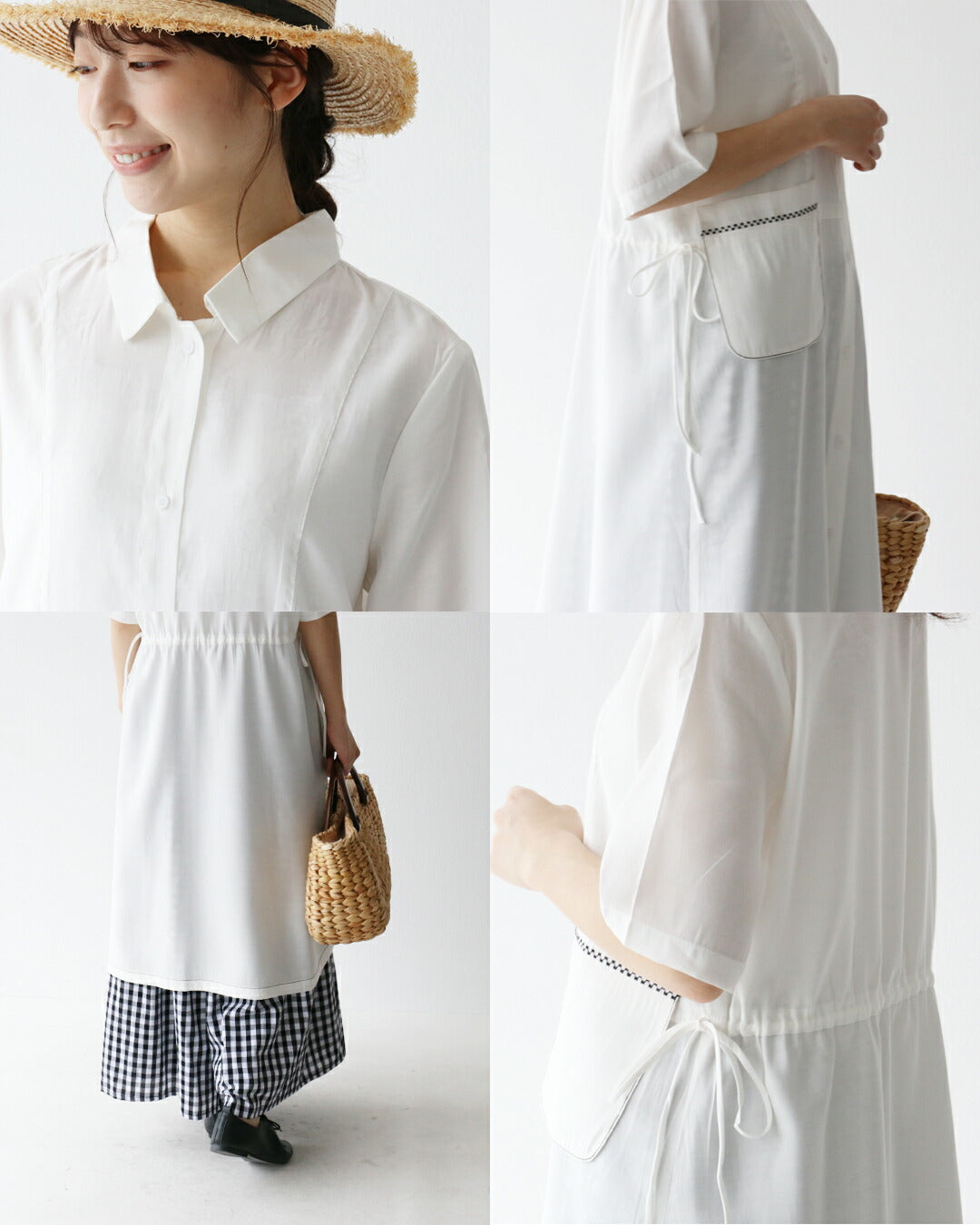 サンポクシェル sanpo kuschel ポシェットポケットワンピース (ホワイト) ホワイト