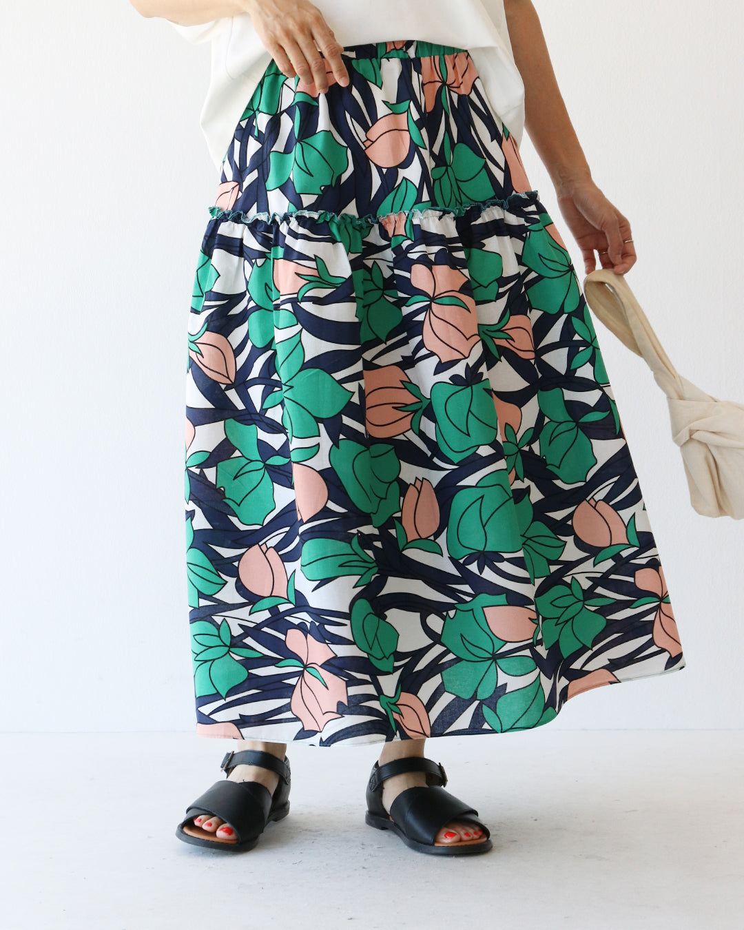 サンポクシェル sanpo kuschel ラクして映える最強スカート (グリーン) グリーン