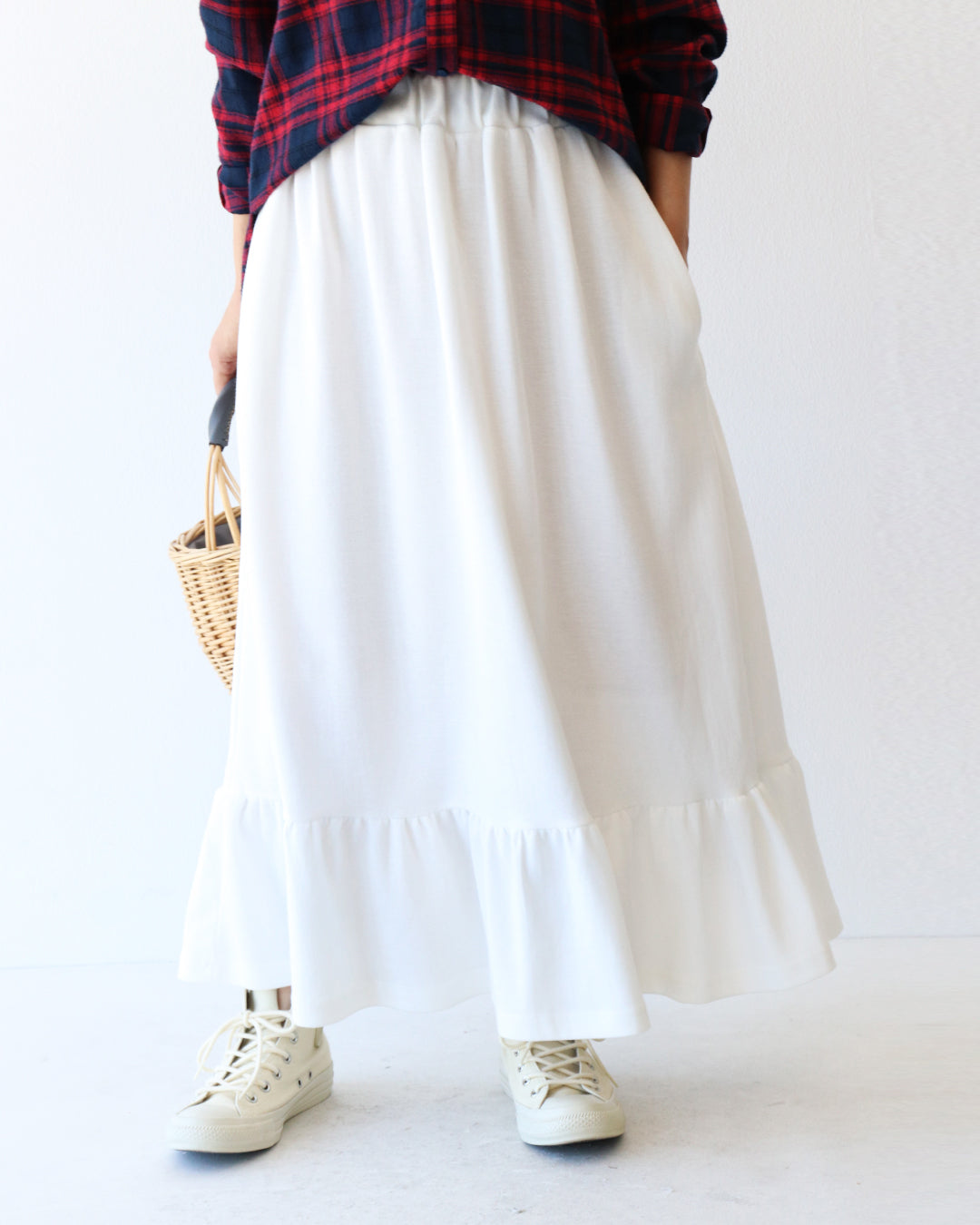 サンポクシェル sanpo kuschel 足元スーッとしない厚手ペチスカート (ホワイト) ホワイト