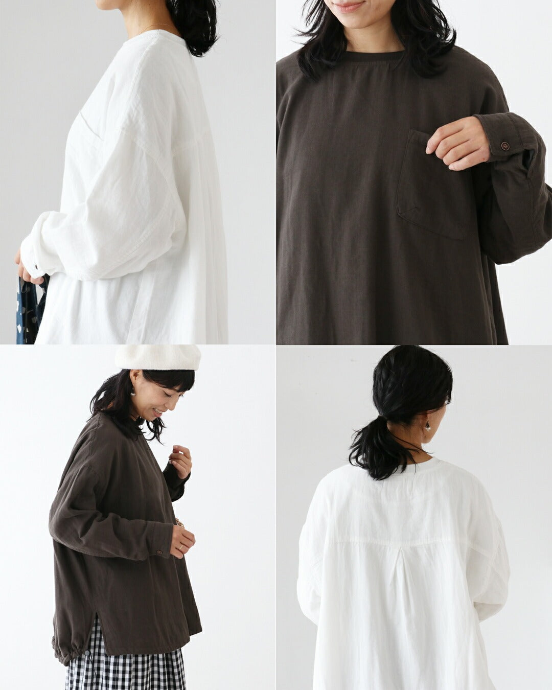 サンポクシェル sanpo kuschel 〈全2色〉季節の変わり目に迷わないトップス (ホワイト) ホワイト