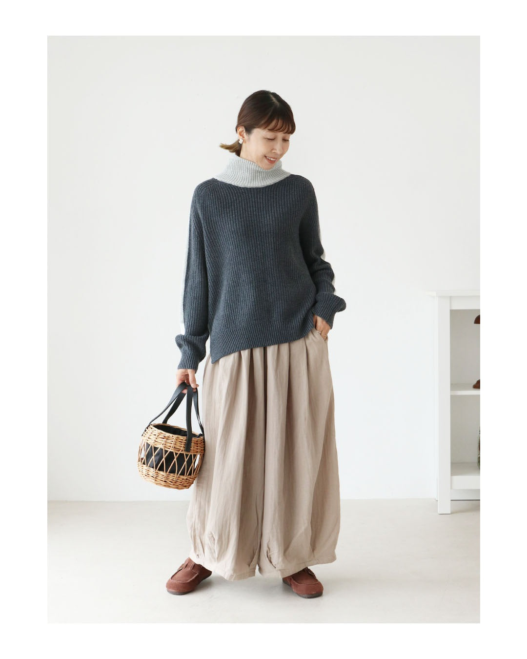 サンポクシェル sanpo kuschel 〈全2色〉ゆったりダブルガーゼパンツ (レッド) レッド