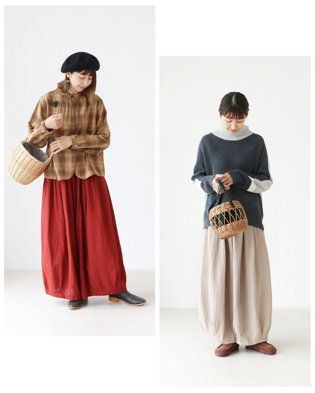 サンポクシェル sanpo kuschel 〈全2色〉ゆったりダブルガーゼパンツ (レッド) レッド