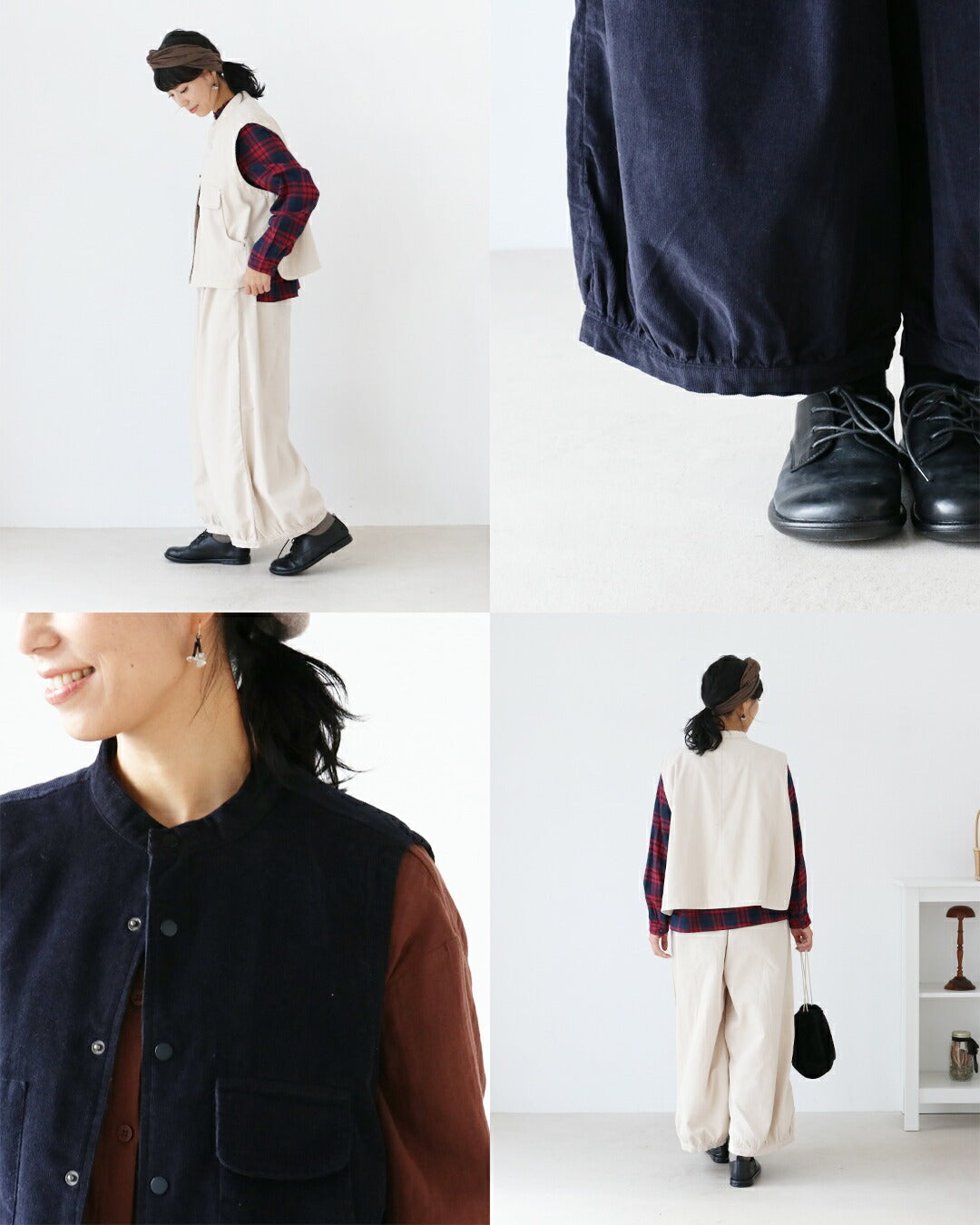 サンポクシェル sanpo kuschel 【set】ベストとパンツのセットアップ (ネイビー) ネイビー