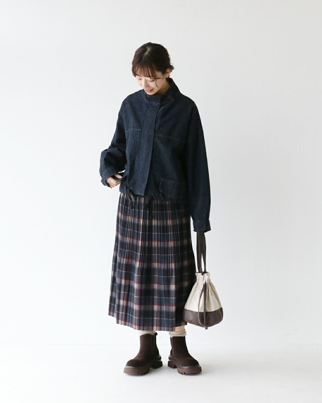 サンポクシェル sanpo kuschel 首まであたたかアウター (ネイビー) ネイビー