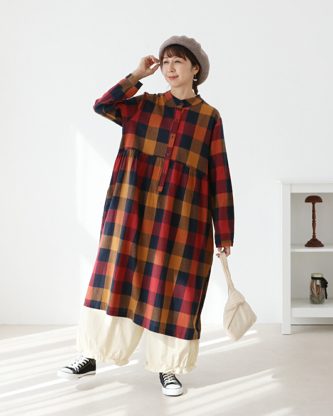 サンポクシェル sanpo kuschel 裾フリルコットンパンツ (ホワイト) ホワイト