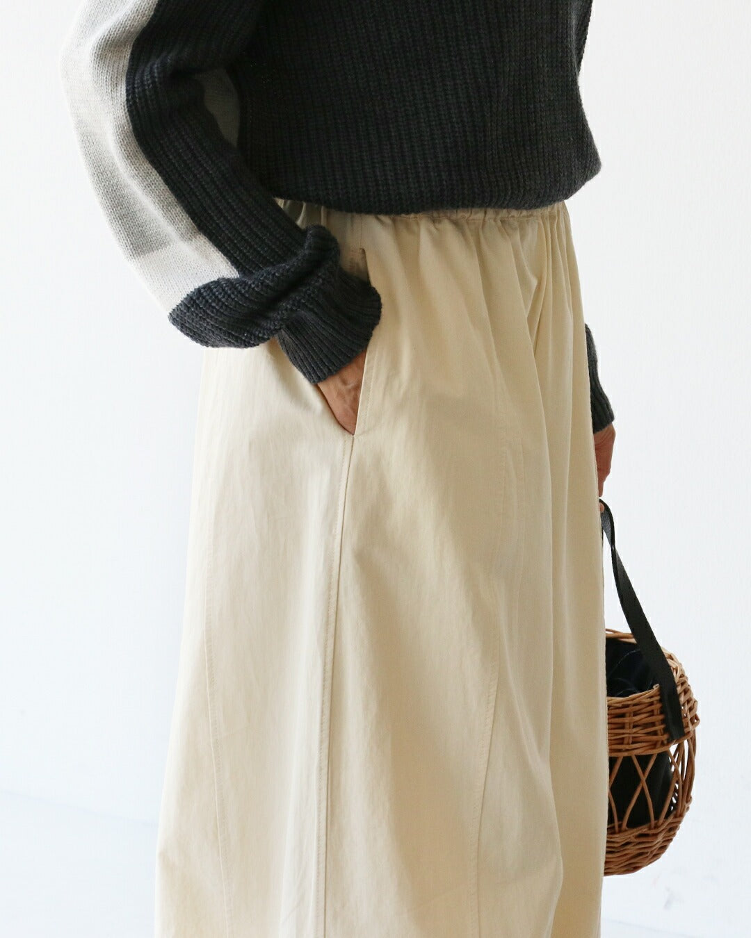 サンポクシェル sanpo kuschel 裾フリルコットンパンツ (ホワイト) ホワイト