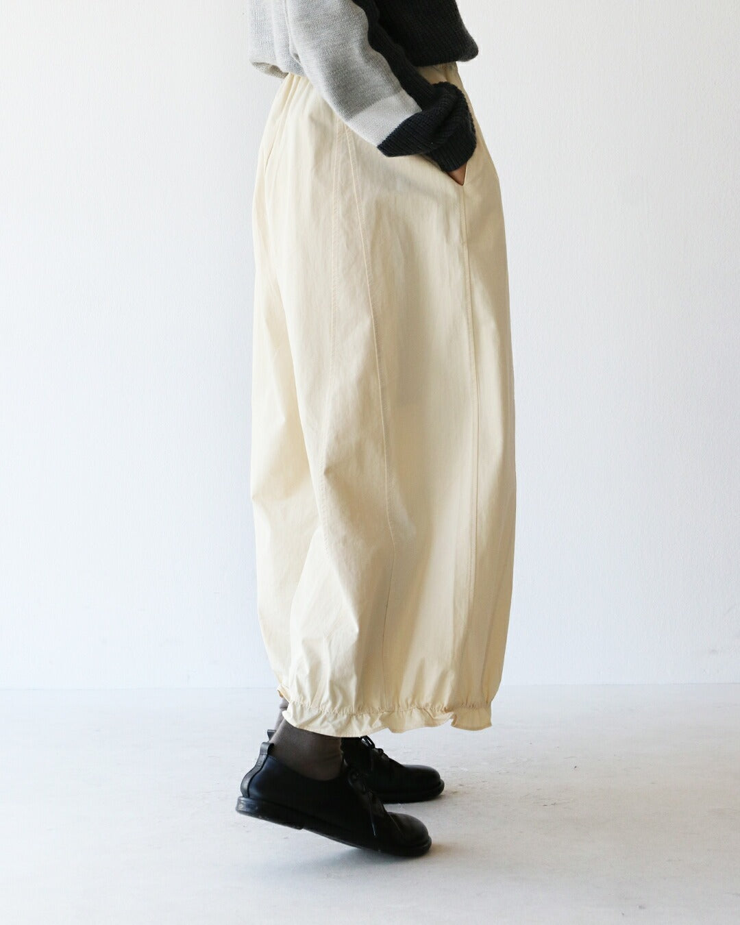 サンポクシェル sanpo kuschel 裾フリルコットンパンツ (ホワイト) ホワイト