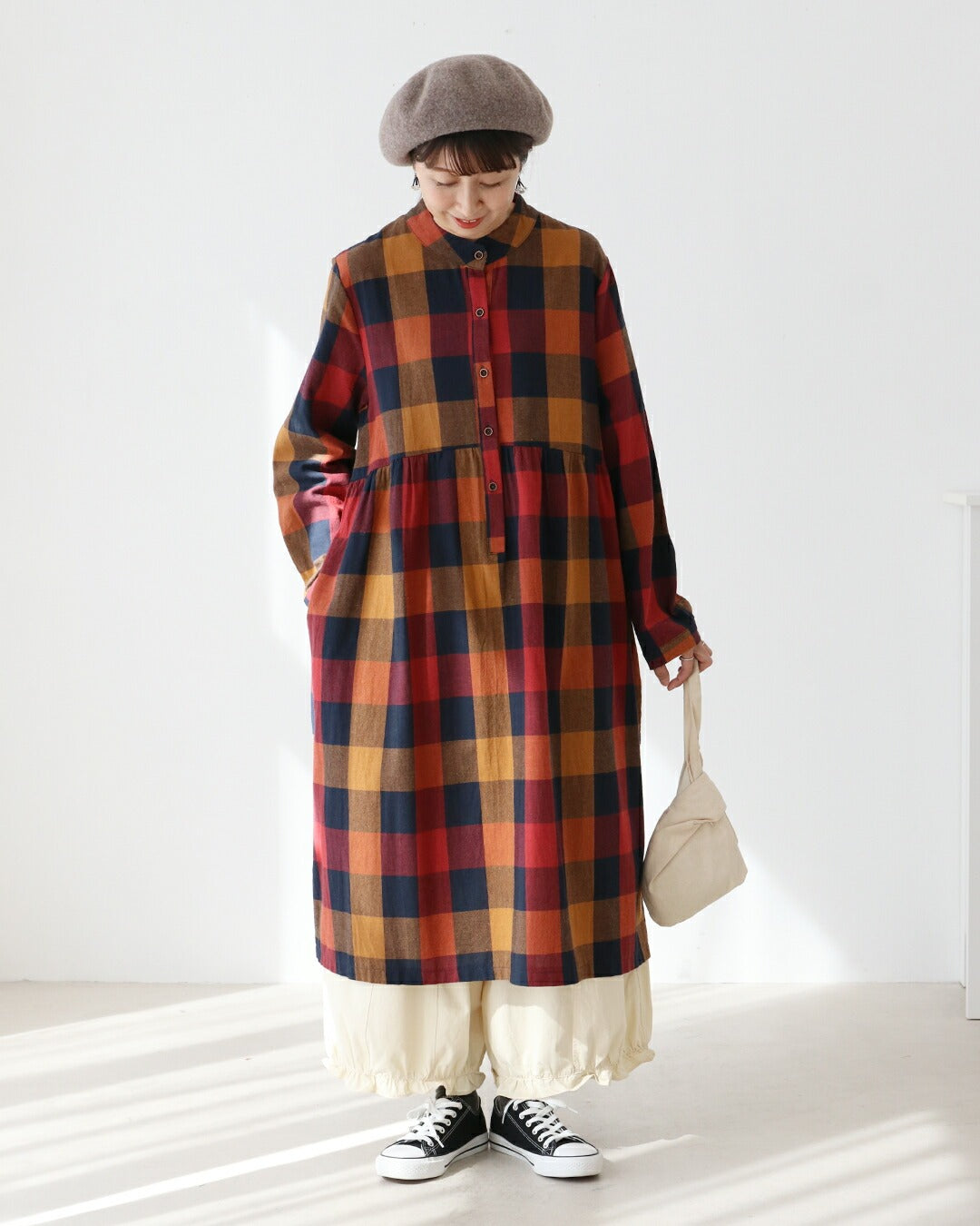 サンポクシェル sanpo kuschel 裾フリルコットンパンツ (ホワイト) ホワイト