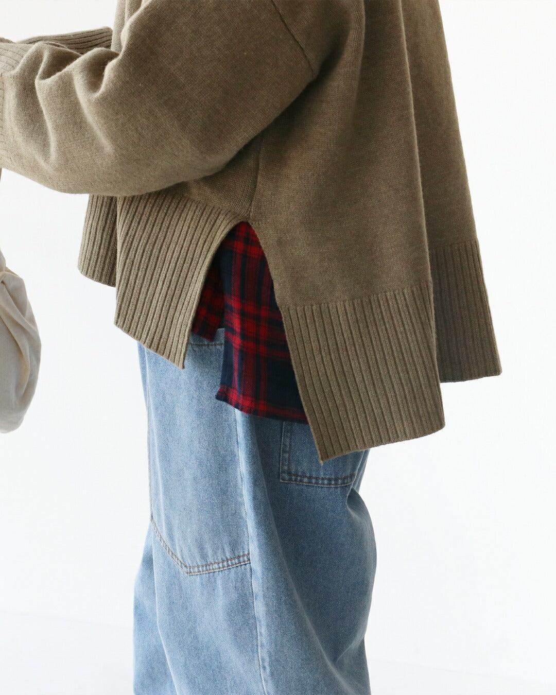 サンポクシェル sanpo kuschel サンポクシェル sanpo kuschel 体型カバースリットニット (ライトグレー) ライトグレー