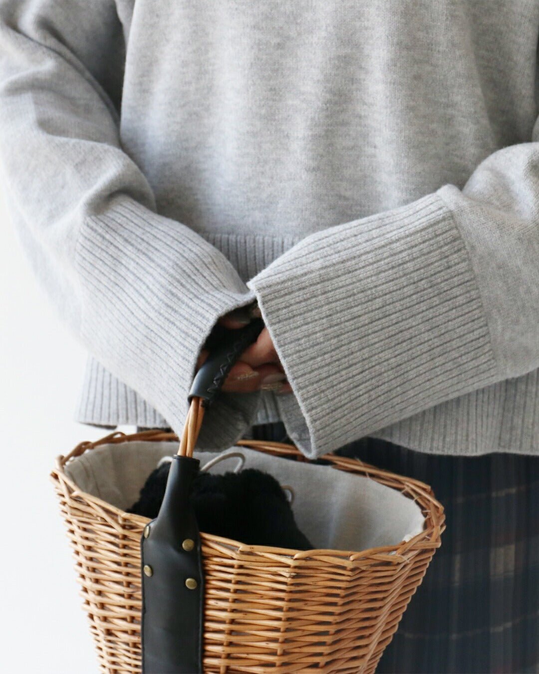 サンポクシェル sanpo kuschel サンポクシェル sanpo kuschel 体型カバースリットニット (ライトグレー) ライトグレー