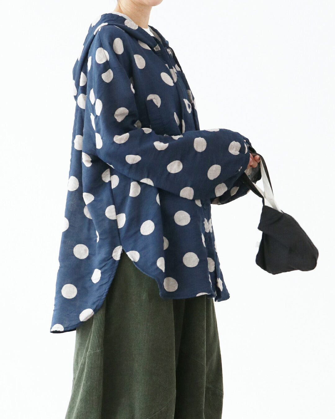 サンポクシェル sanpo kuschel ゆったりドットトップス (ネイビー) ネイビー