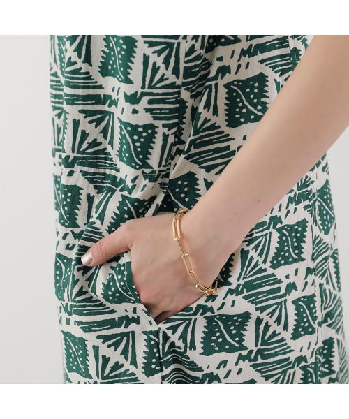 サラ マリカ Sara mallika Sara mallika ワンピース Cotton Poplin Print Dress 020551SM1 (GREEN/グリーン×アイボリー) GREEN/グリーン×アイボリー