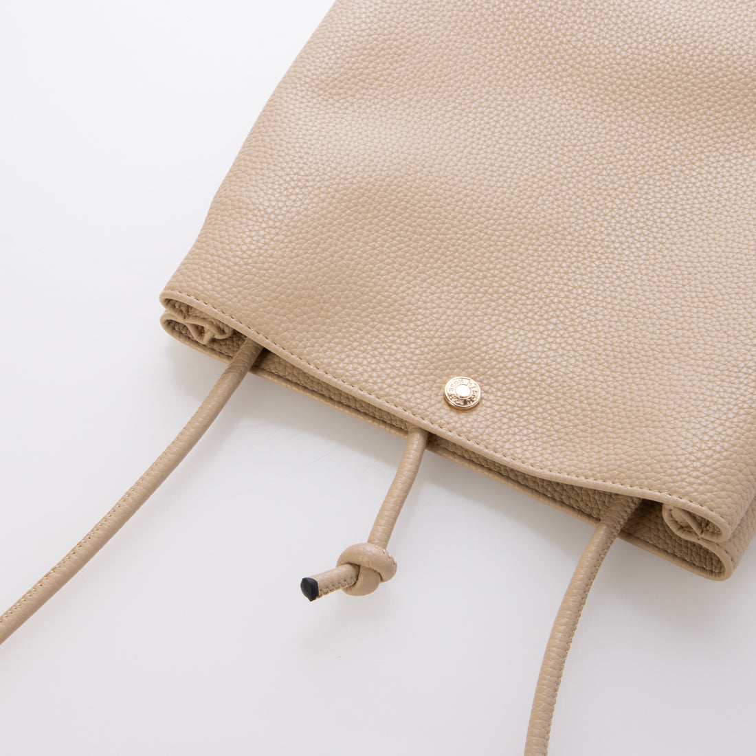 モーヴ mauve Lサイズソフトフェイクレザーのスマホショルダー (ベージュ) ベージュ