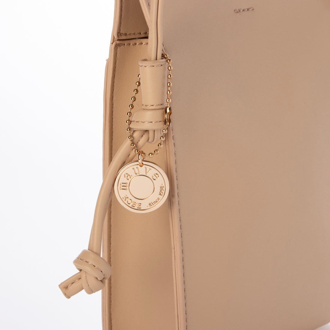 モーヴ mauve スクエアシンプルスマホショルダー (ベージュ) ベージュ