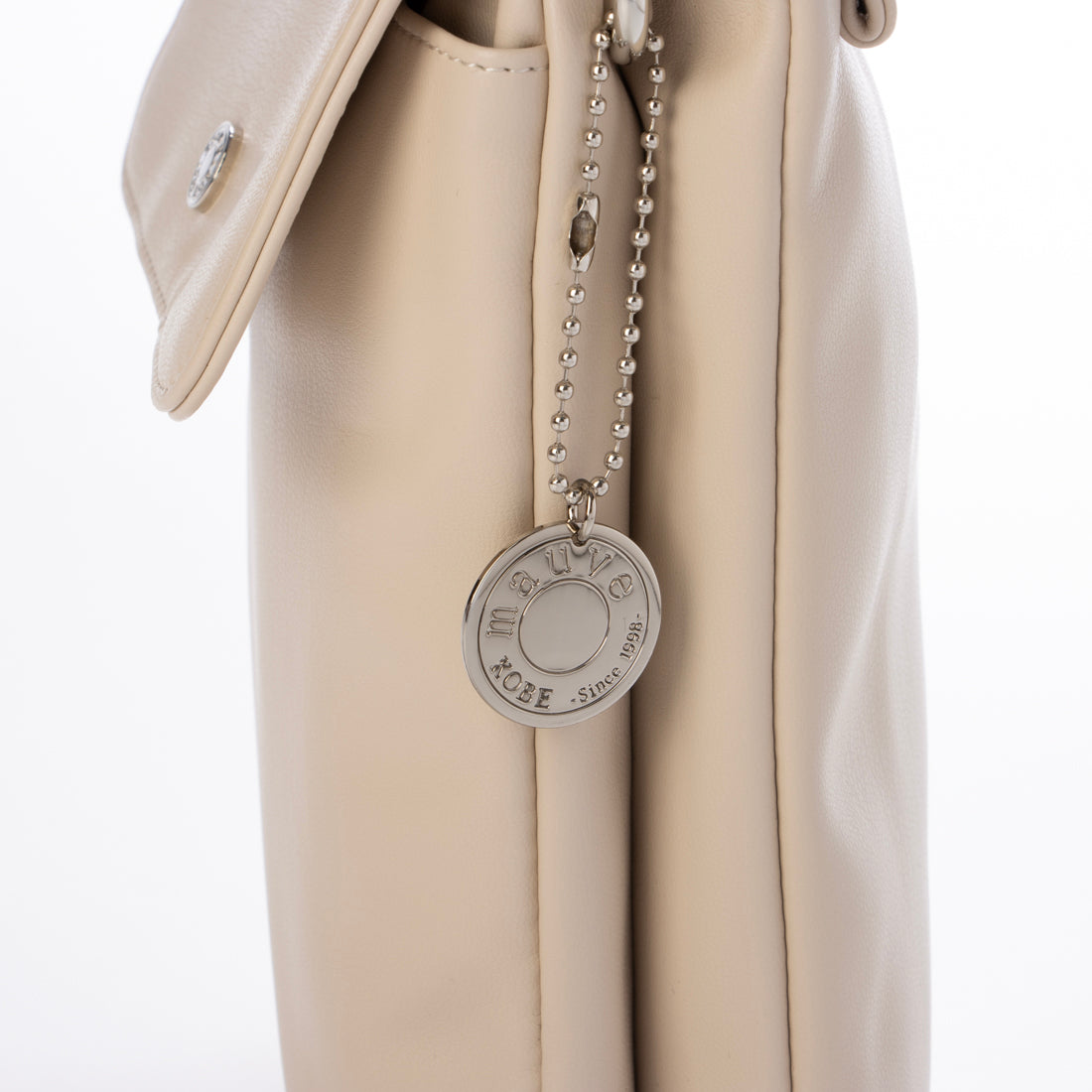 モーヴ mauve スマホショルダー 4ポケットフラップ型 ミニショルダー (グレージュ) グレージュ