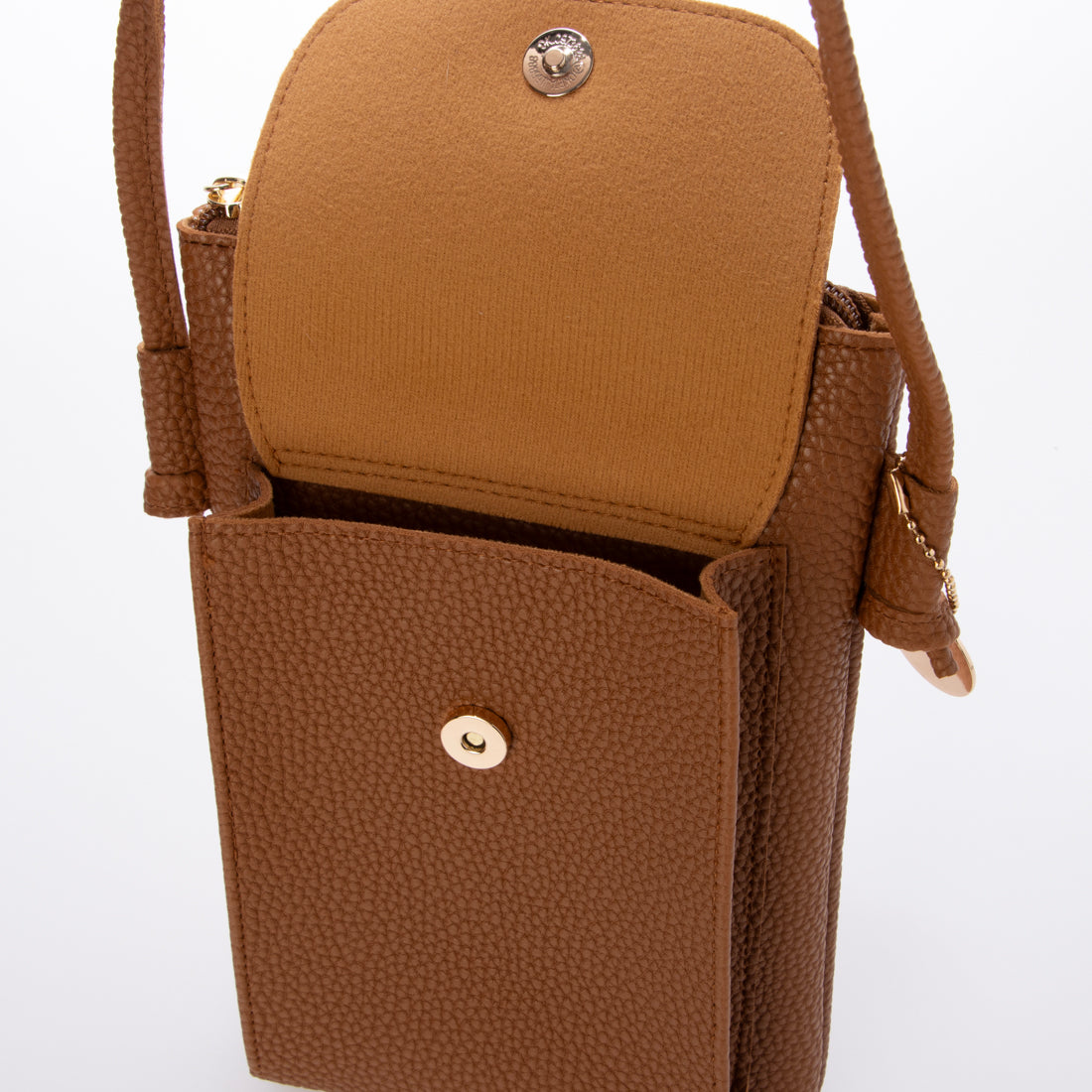 モーヴ mauve フロントフラップポケットスマホショルダー 【Lサイズシリーズ】 (キャメル) キャメル