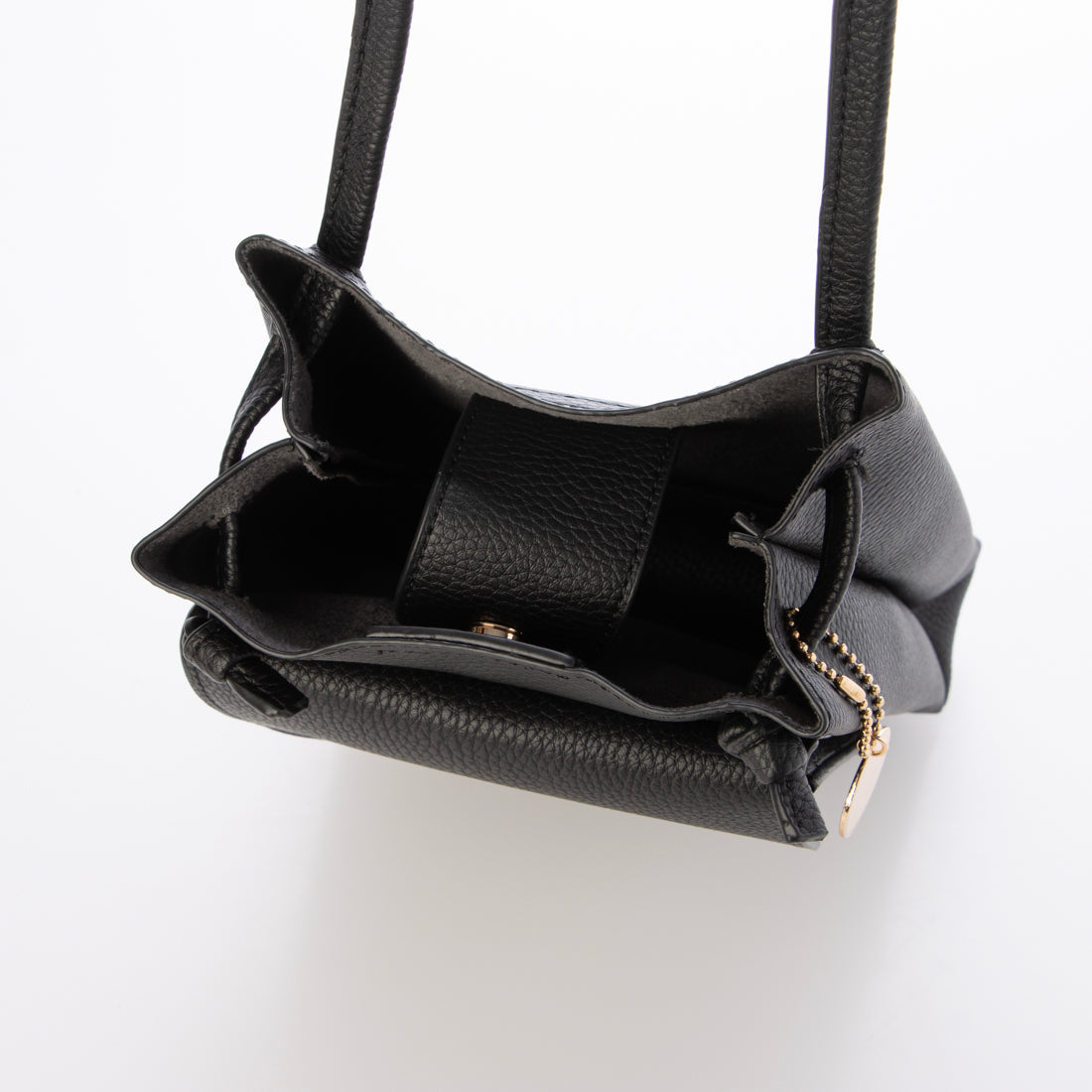 モーヴ mauve スマホショルダー 外ポケット付き ミニショルダー (ブラック) ブラック