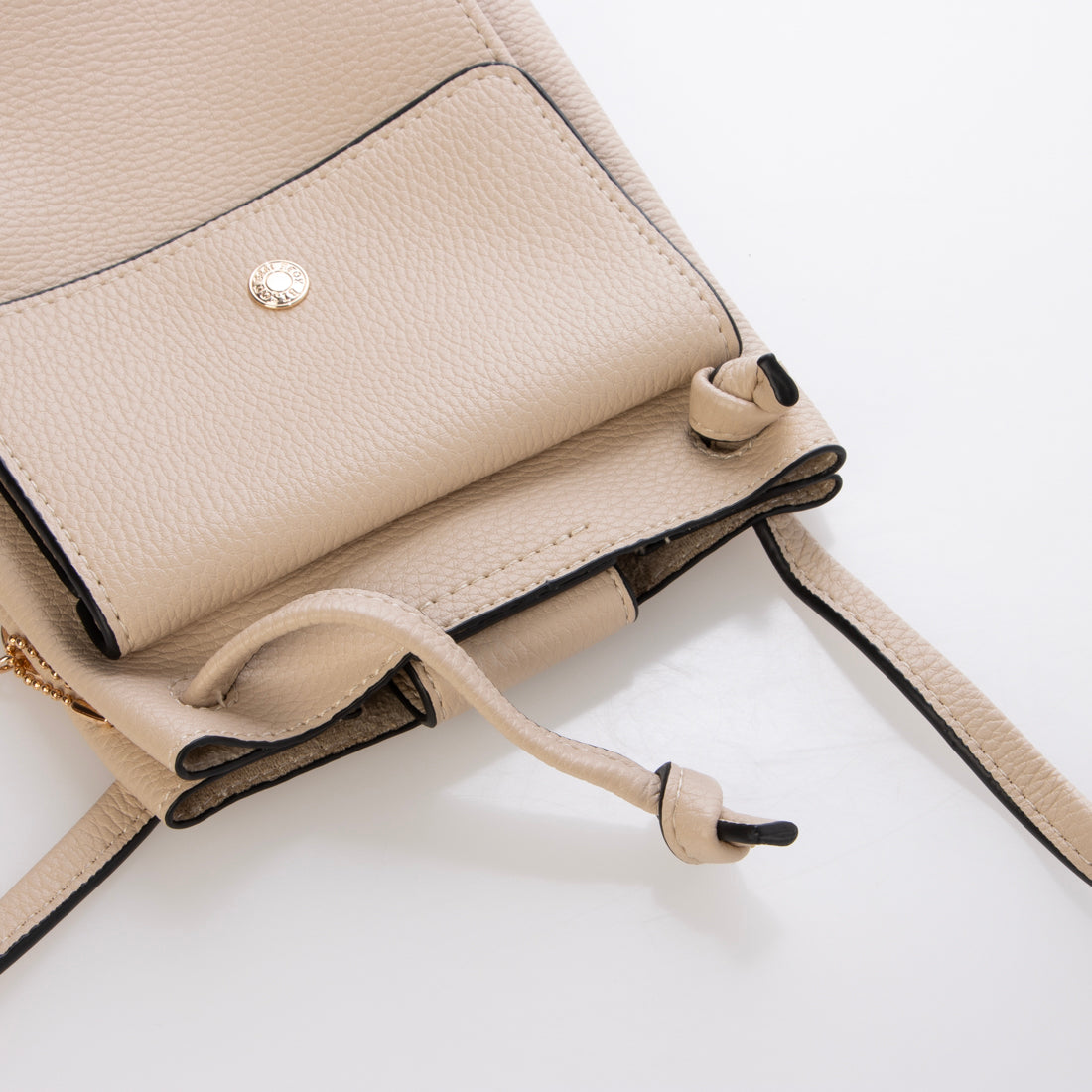 モーヴ mauve スマホショルダー 外ポケット付き ミニショルダー (ベージュ) ベージュ