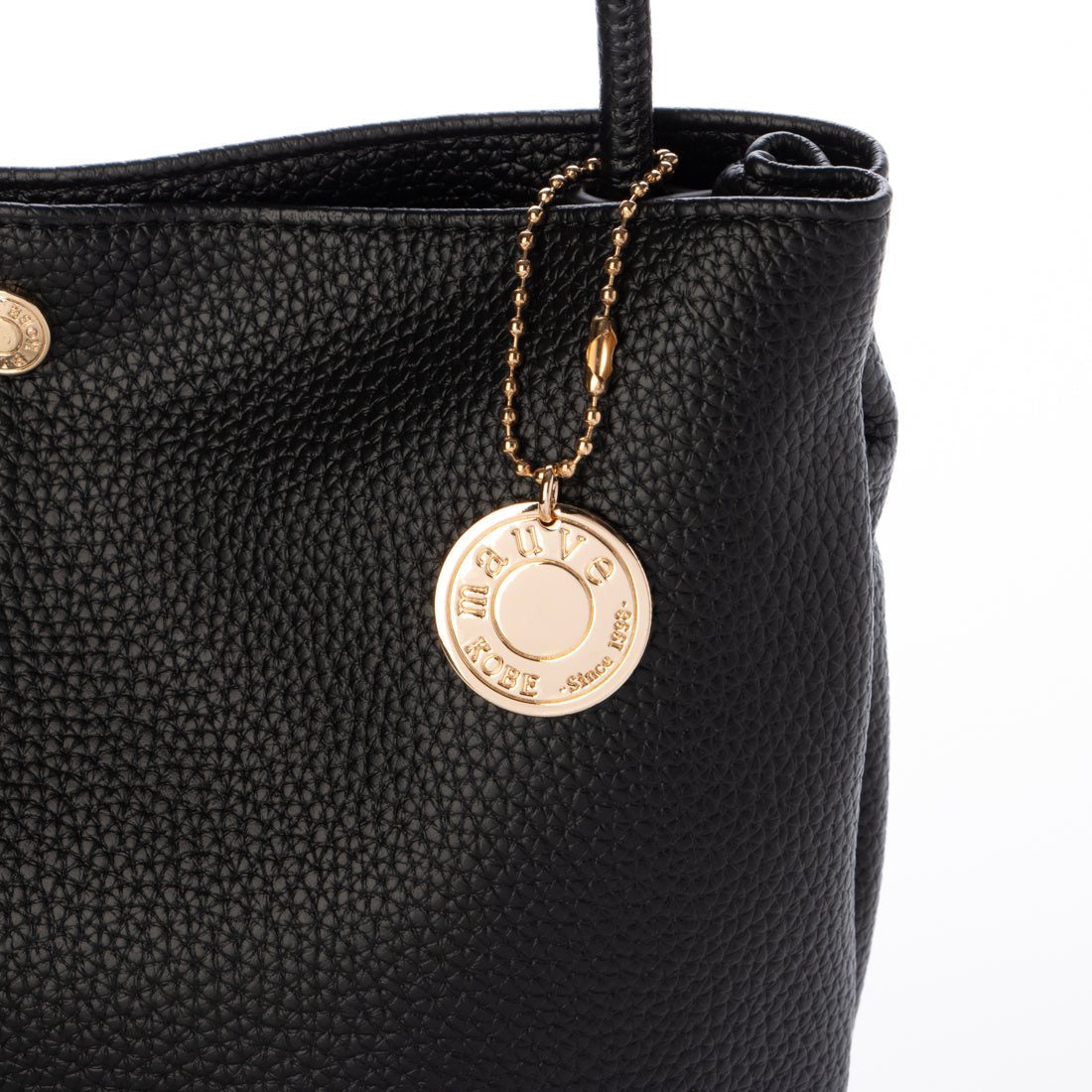 モーヴ mauve Lサイズソフトフェイクレザーのスマホショルダー (ブラック) ブラック