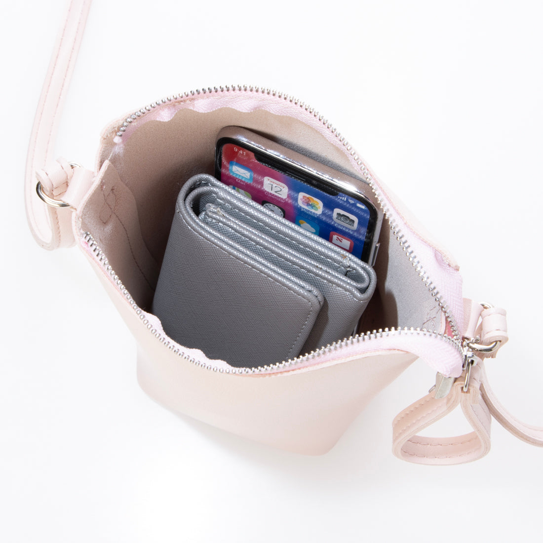 モーヴ mauve バケツ型スマホショルダー (ピンク) ピンク