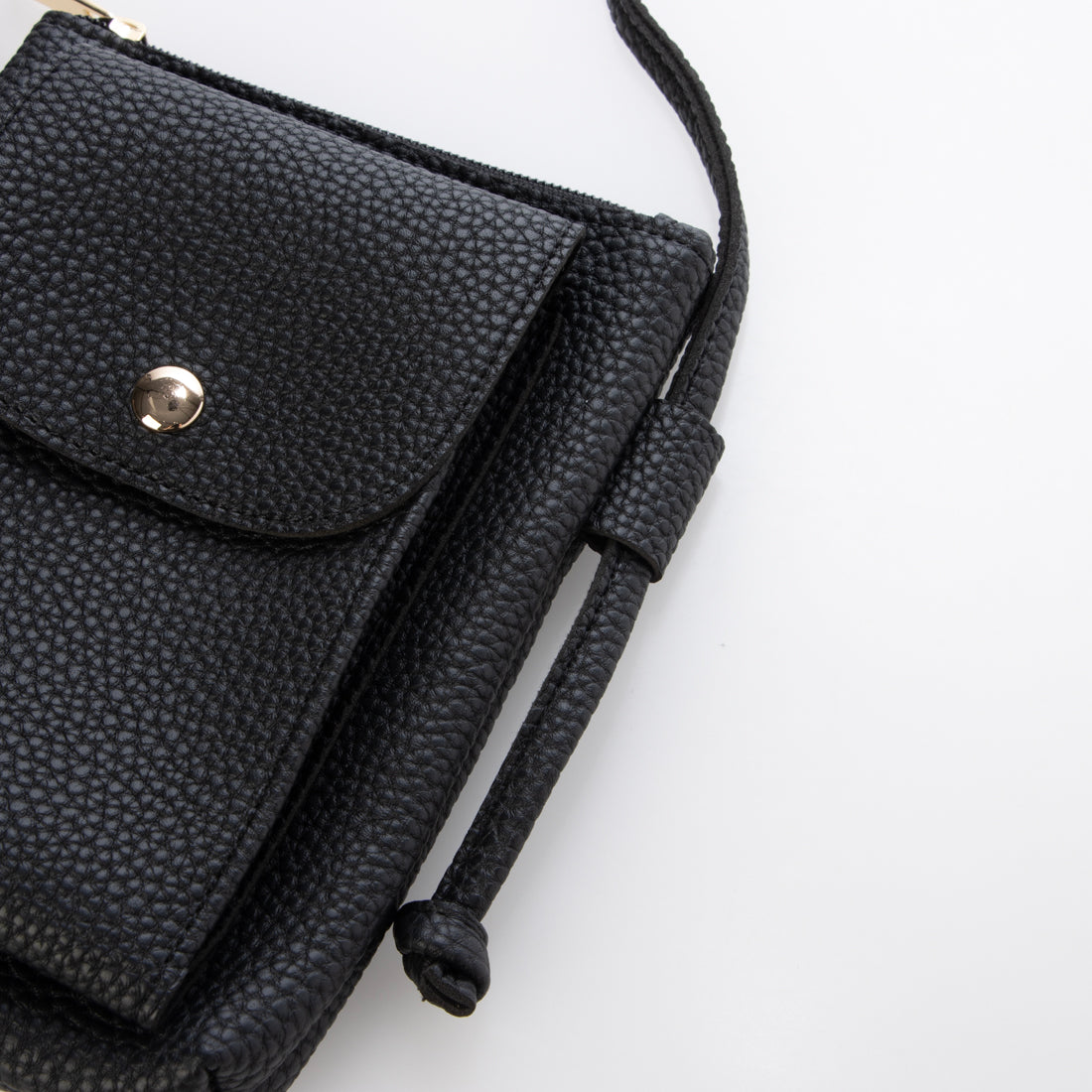 モーヴ mauve フロントフラップポケットスマホショルダー (ブラック) ブラック