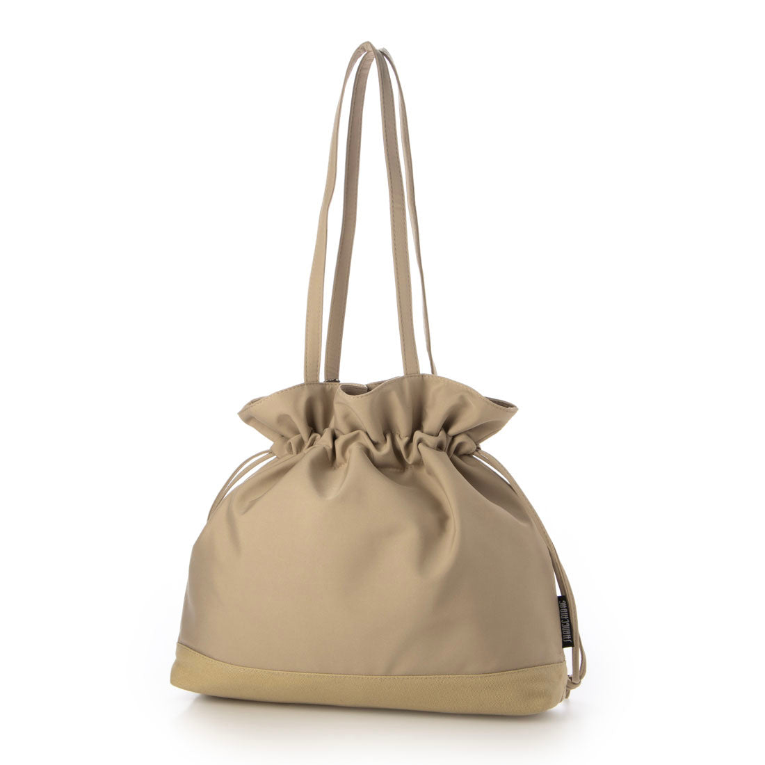 モーヴ mauve ナイロン巾着トートバッグ レディース 軽量 キャンバス切り替え 2WAY (ベージュ) ベージュ