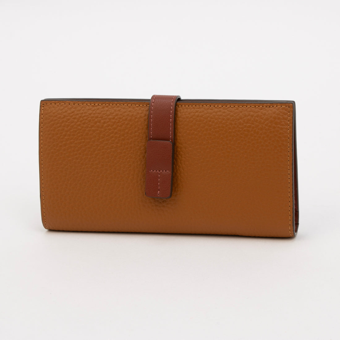 モーヴ mauve 【本革】長財布財布 レディース ベルトデザイン シボ加工 スリムデザイン (キャメル) キャメル