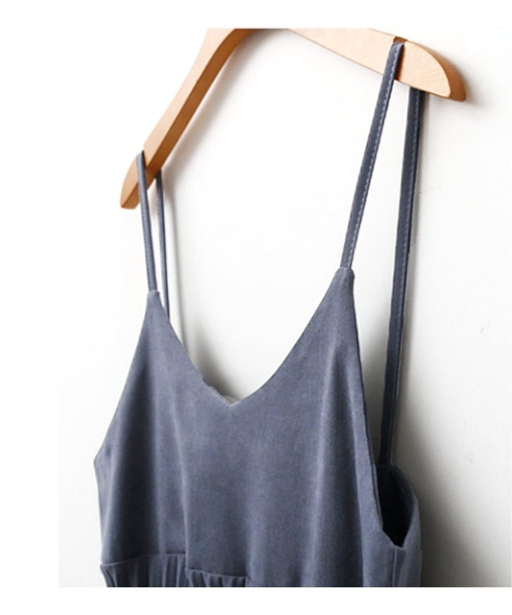 メゾンドラティール maison de LATIR マットなカラー!質感で落ち着いた春秋コーデに♪ キャミワンピ