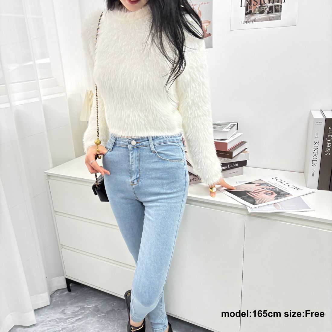 メゾンドラティール maison de LATIR ふわふわショート丈のシャギーニット