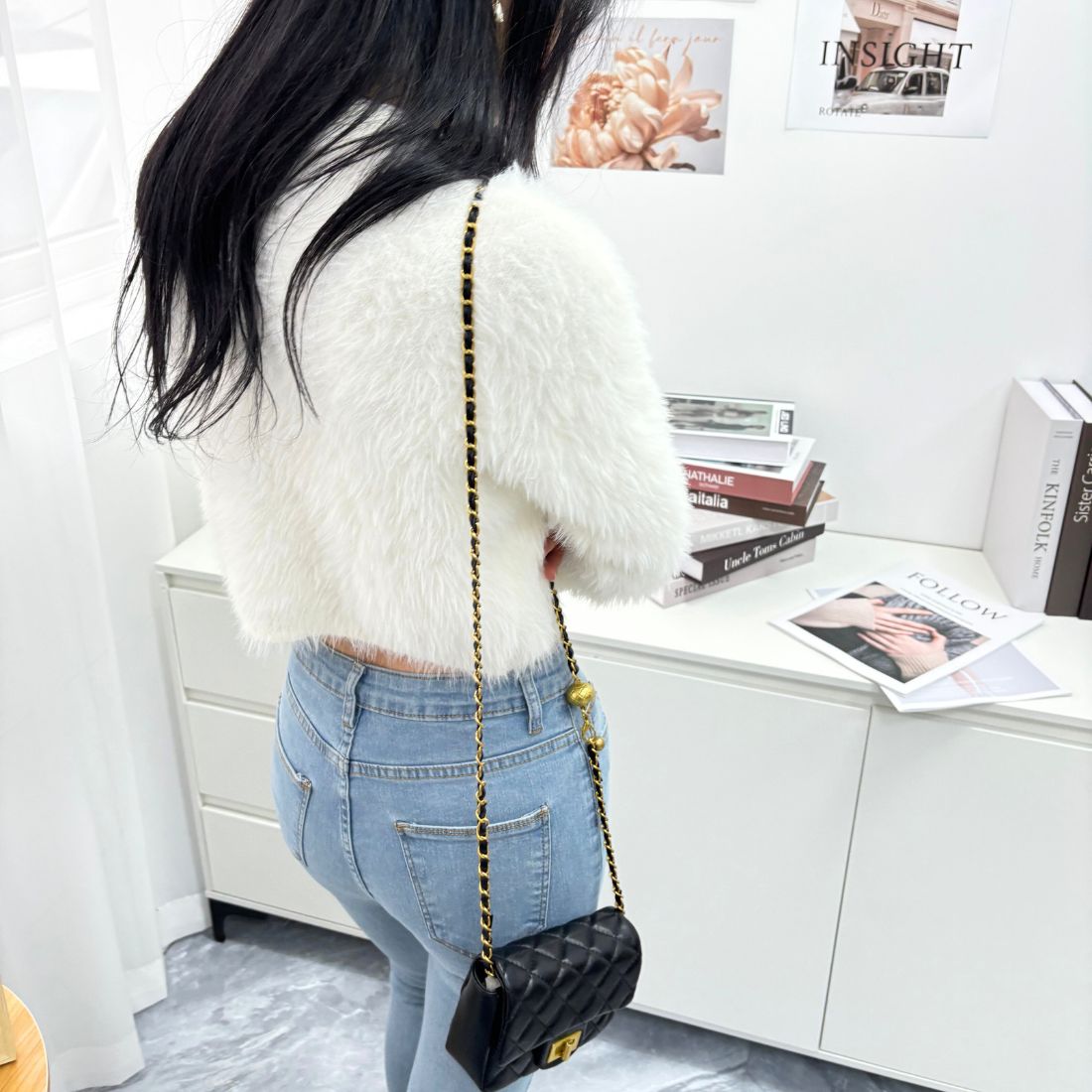 メゾンドラティール maison de LATIR ふわふわショート丈のシャギーニット