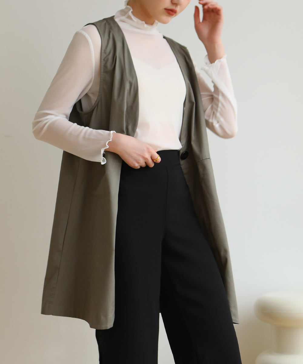 メゾンドラティール maison de LATIR 重ね着用アイテムインナーウェアー シアー素材 (ホワイト) ホワイト