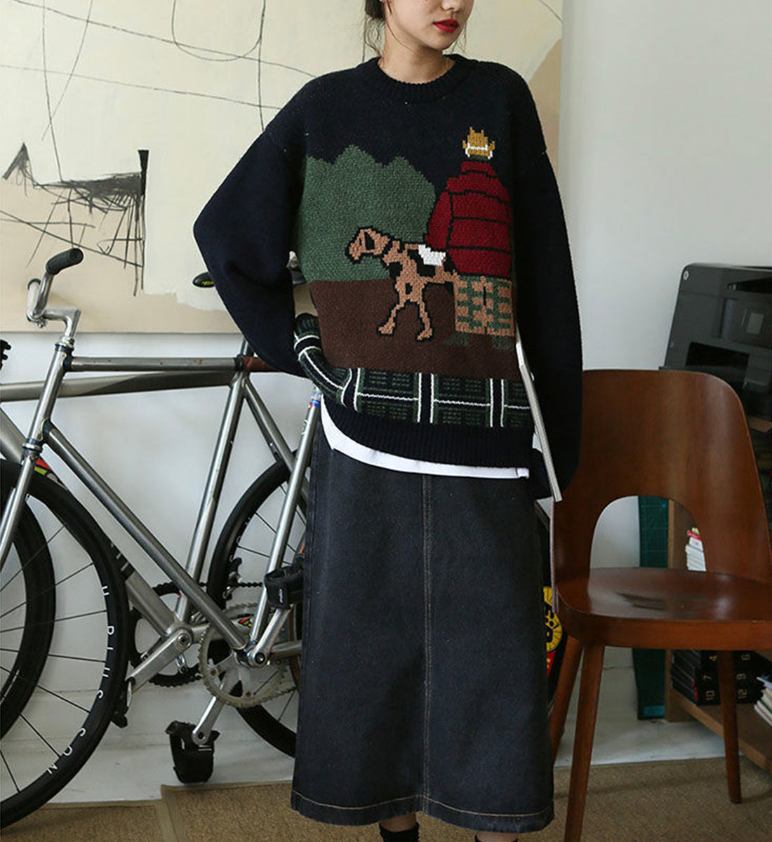 メゾンドラティール maison de LATIR 繝エ繧」繝ウ繝?繝シ繧ク諢溘?ョ縺ゅk繝?繝九Β繝ュ繝ウ繧ー繧ケ繧ォ繝シ繝遺? (繝悶Λ繝?繧ッ) ブラック