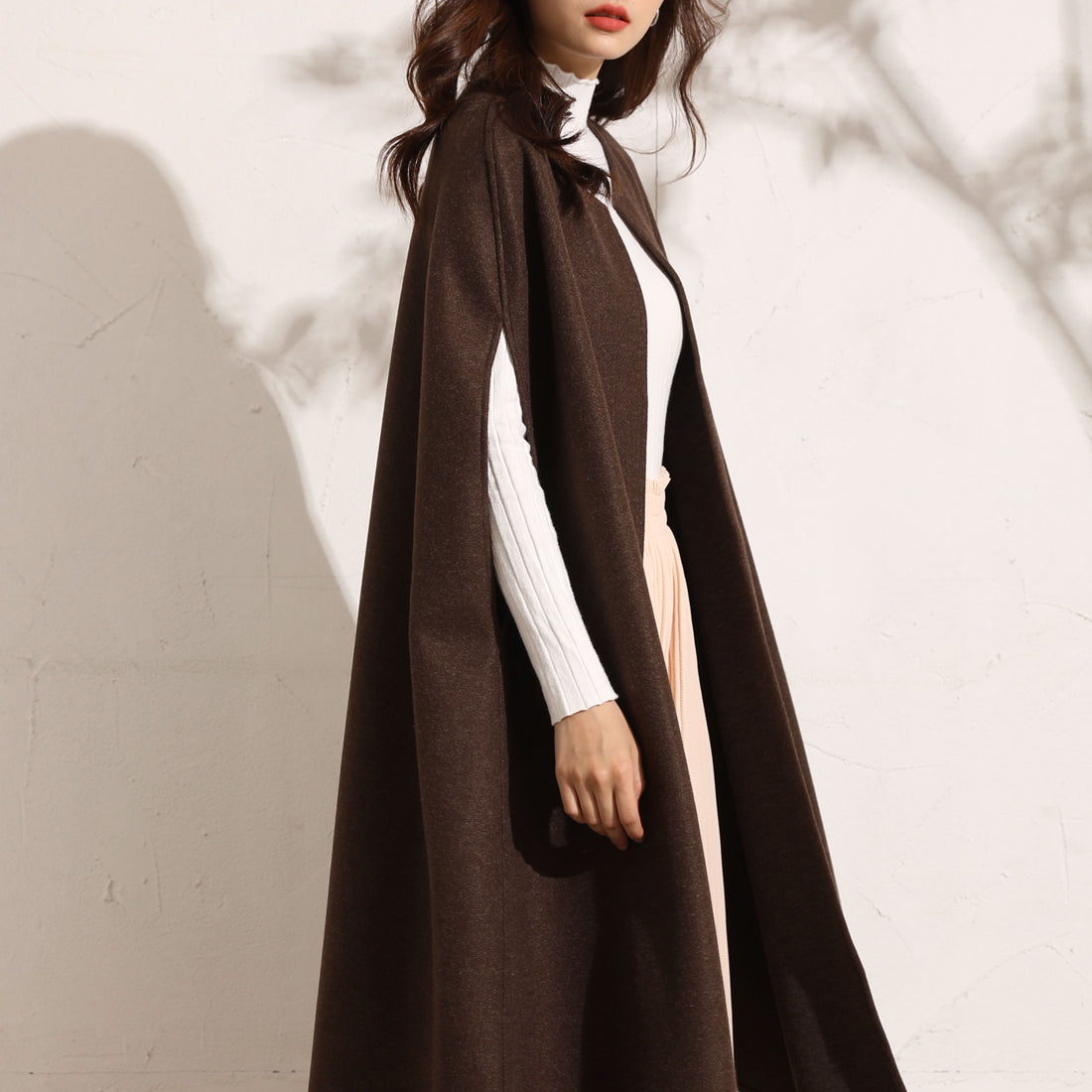 メゾンドラティール maison de LATIR ノースリーブミドル丈コート ベスト・ジレ (ブラウン) ブラウン