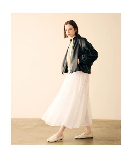 マリリンムーン MARILYN MOON MARILYN MOON ブルゾン soft eco-leather blouson 4253-127 (49/D-BROWN) 49/D-BROWN