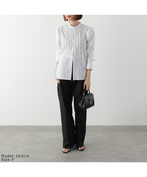 マリリンムーン MARILYN MOON MARILYN MOON ブラウス tuck frill strip blouse 4253-133 (05/WHITE) 05/WHITE