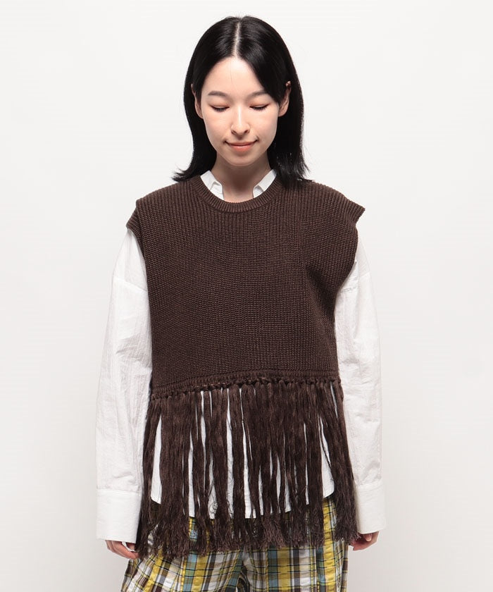 MAYSON GREY 【MAYSON GREY】c*Fringe Knit Vest
