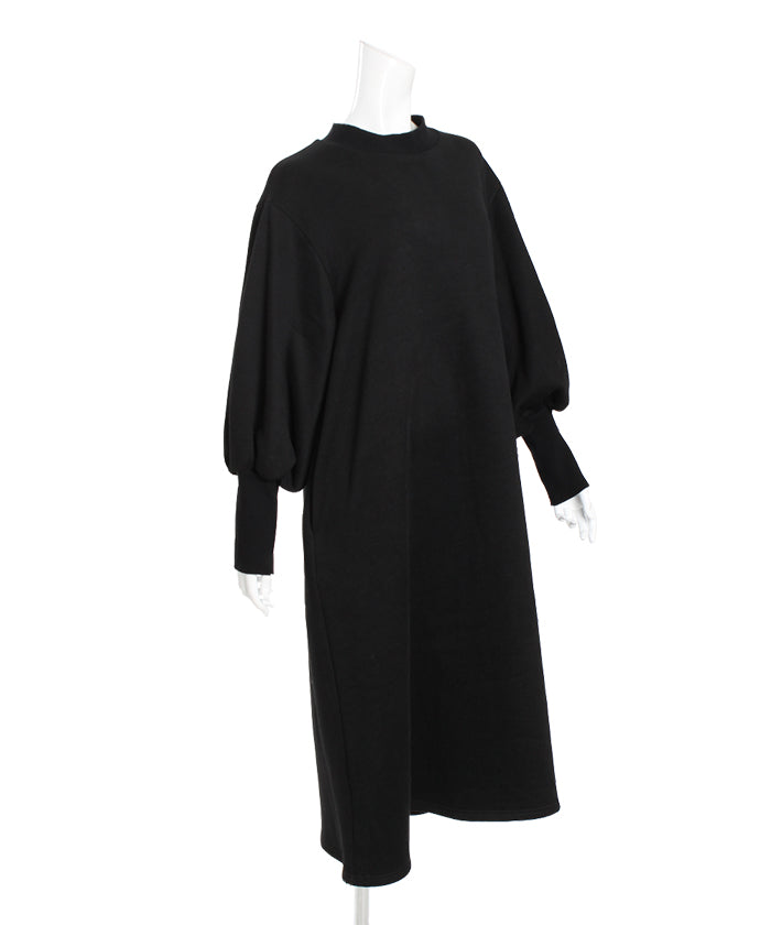 Martha MARTHA Fleece-Lined Bishop Sleeve Dress