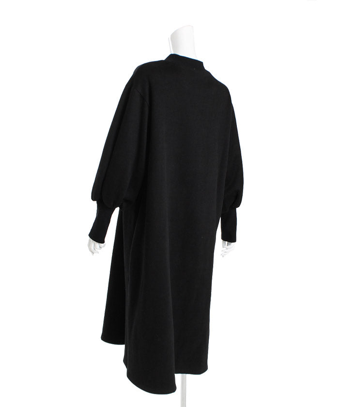 Martha MARTHA Fleece-Lined Bishop Sleeve Dress