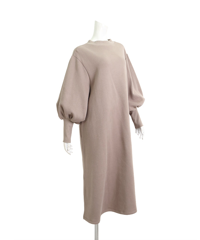 Martha MARTHA Fleece-Lined Bishop Sleeve Dress