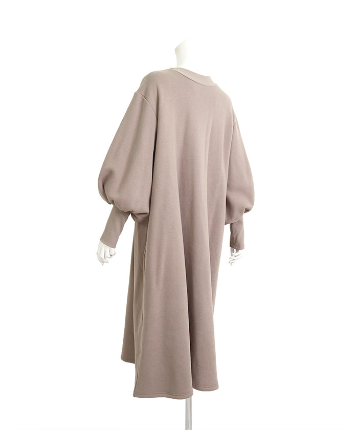 Martha MARTHA Fleece-Lined Bishop Sleeve Dress