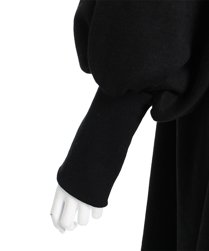 Martha MARTHA Fleece-Lined Bishop Sleeve Dress