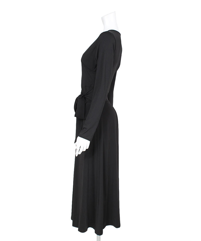 マーサ MARTHA ロングカシュクールジャージーワンピース (ロイヤルブルー) ロイヤルブルー