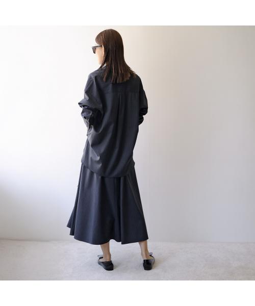 マルモア marmors marmors フレアスカート baias flare sk 0225302116 ストライプ (GRAY/チャコールグレー) GRAY/チャコールグレー