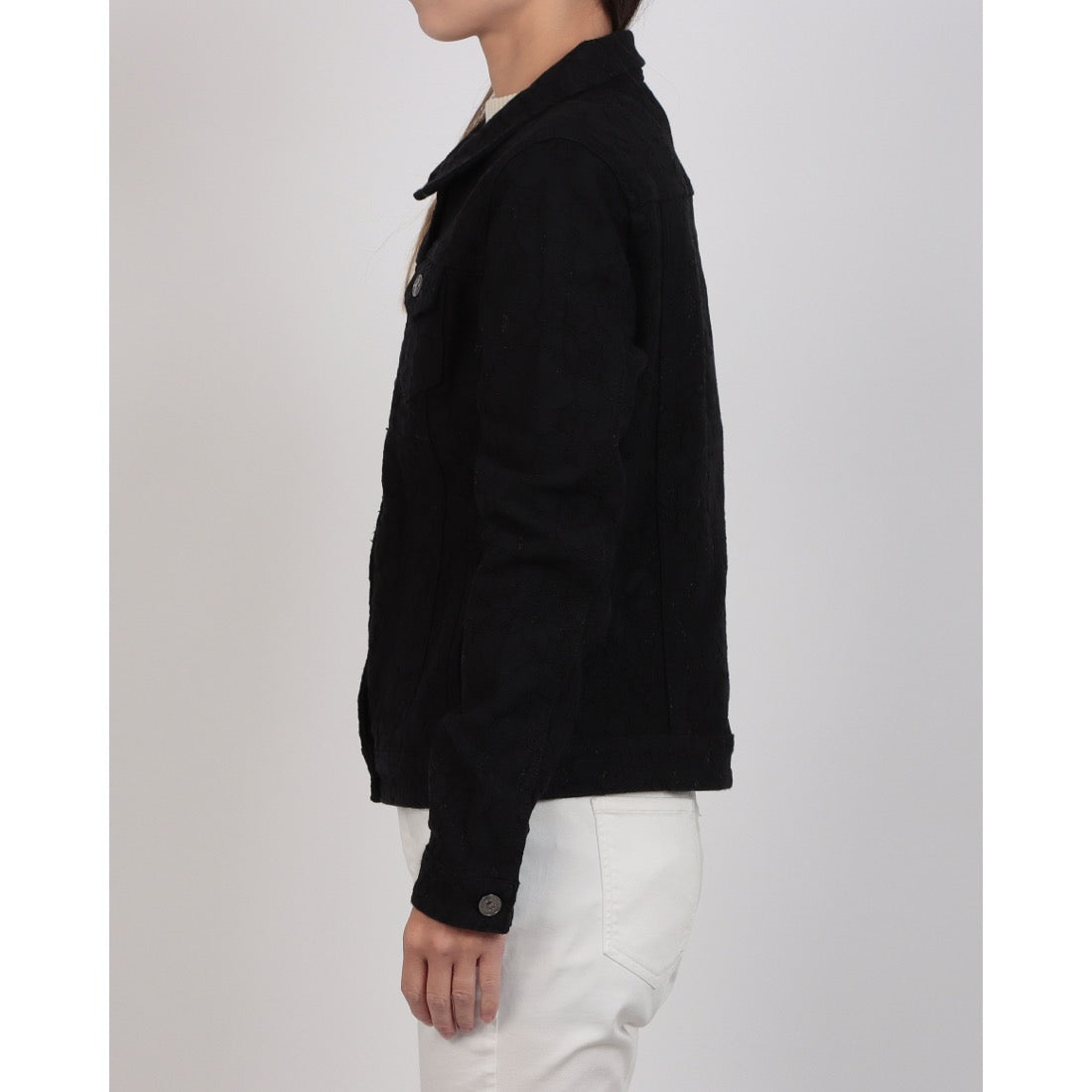 メゾンオナド MAISON ONADO レースデザインGジャン (BLACK) BLACK