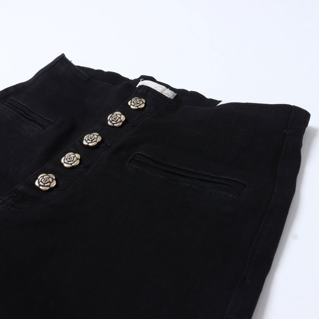 メゾンオナド MAISON ONADO ローズボタンアップパンツ (BLACK) BLACK