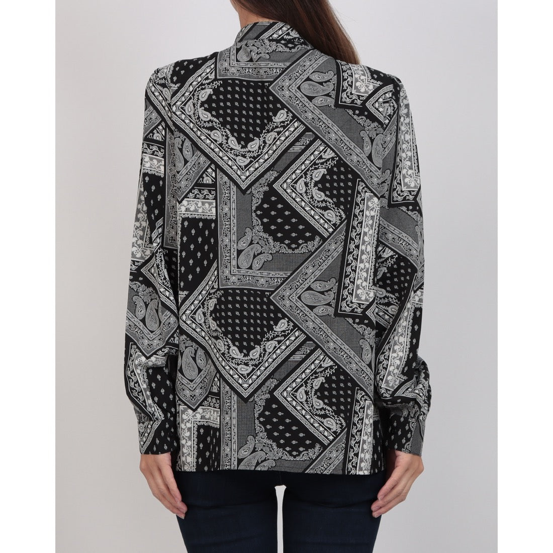 メゾンオナド MAISON ONADO ペイズリー柄ブラウス (BLACK) BLACK