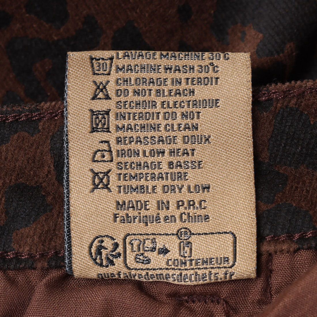 メゾンオナド MAISON ONADO レオパード柄コーデュロイパンツ (BROWN) BROWN