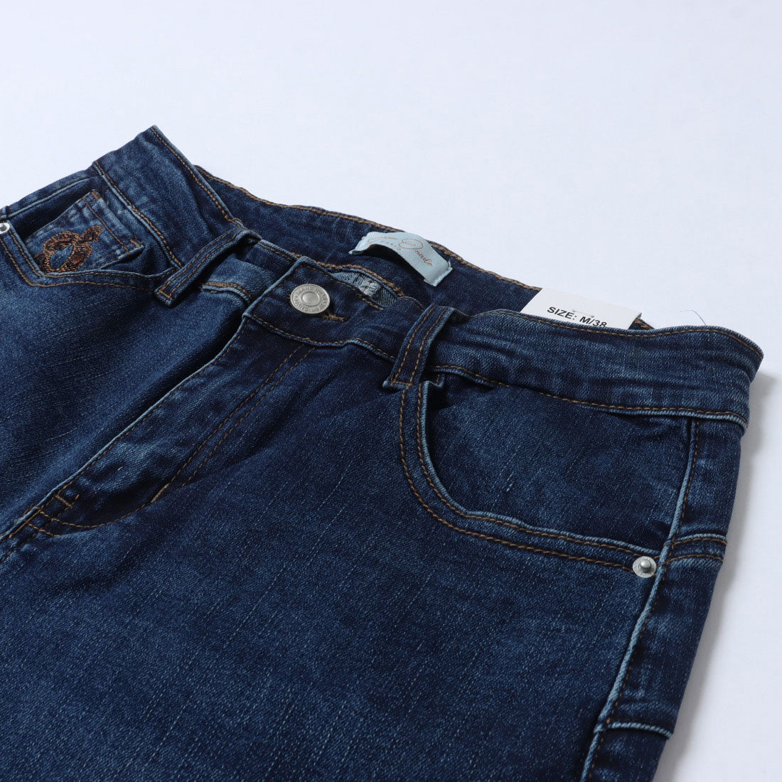 メゾンオナド MAISON ONADO Belt付ポケットフラワーポイントDENIM (BLUE) BLUE