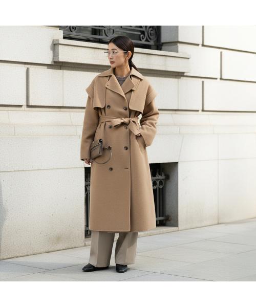 MAISON de R 2way リバーコート 259213 ウール (19/ブラック) 19/ブラック