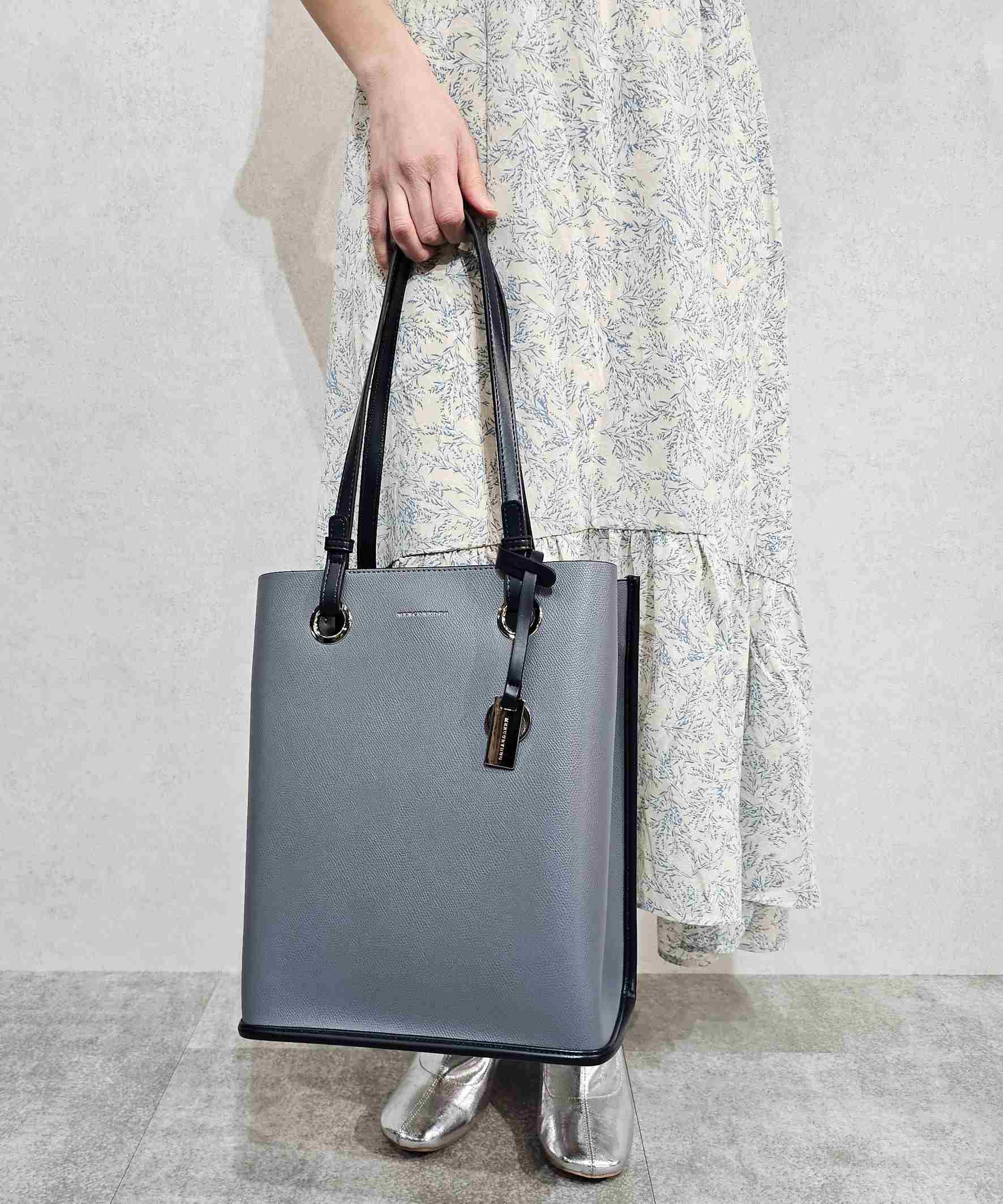 水星二人組Mercuryduo金屬孔眼垂直手提袋推送活袋垂直肩袋